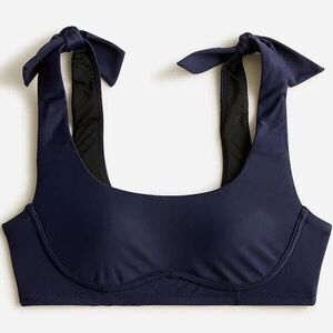 NWT J. Crew Navy Bikini Top Sz M